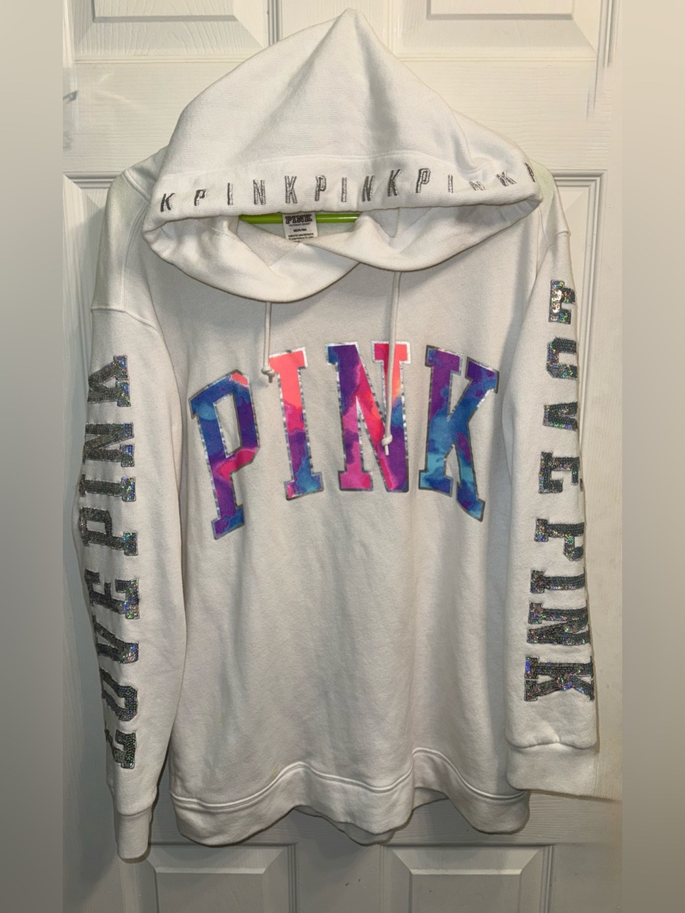 Victoria’s Secret PINK bling pullover hoodie medium